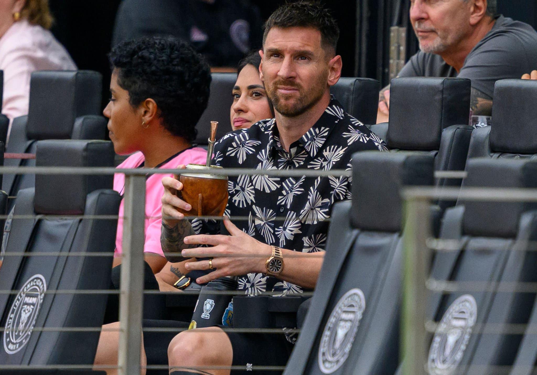 Messi Enjoys Favorite Yerba Mate Tea While Watching Inter Miami vs ...